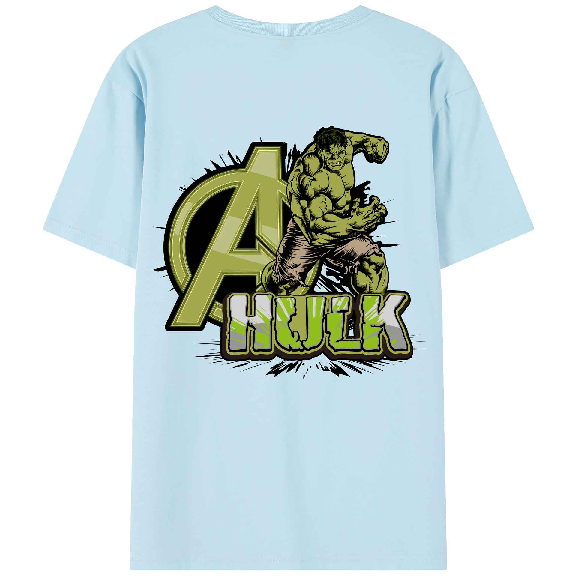（画像用） アベンジャーズ The Avengers 綿100％半袖Tシャツ（背面プリント）